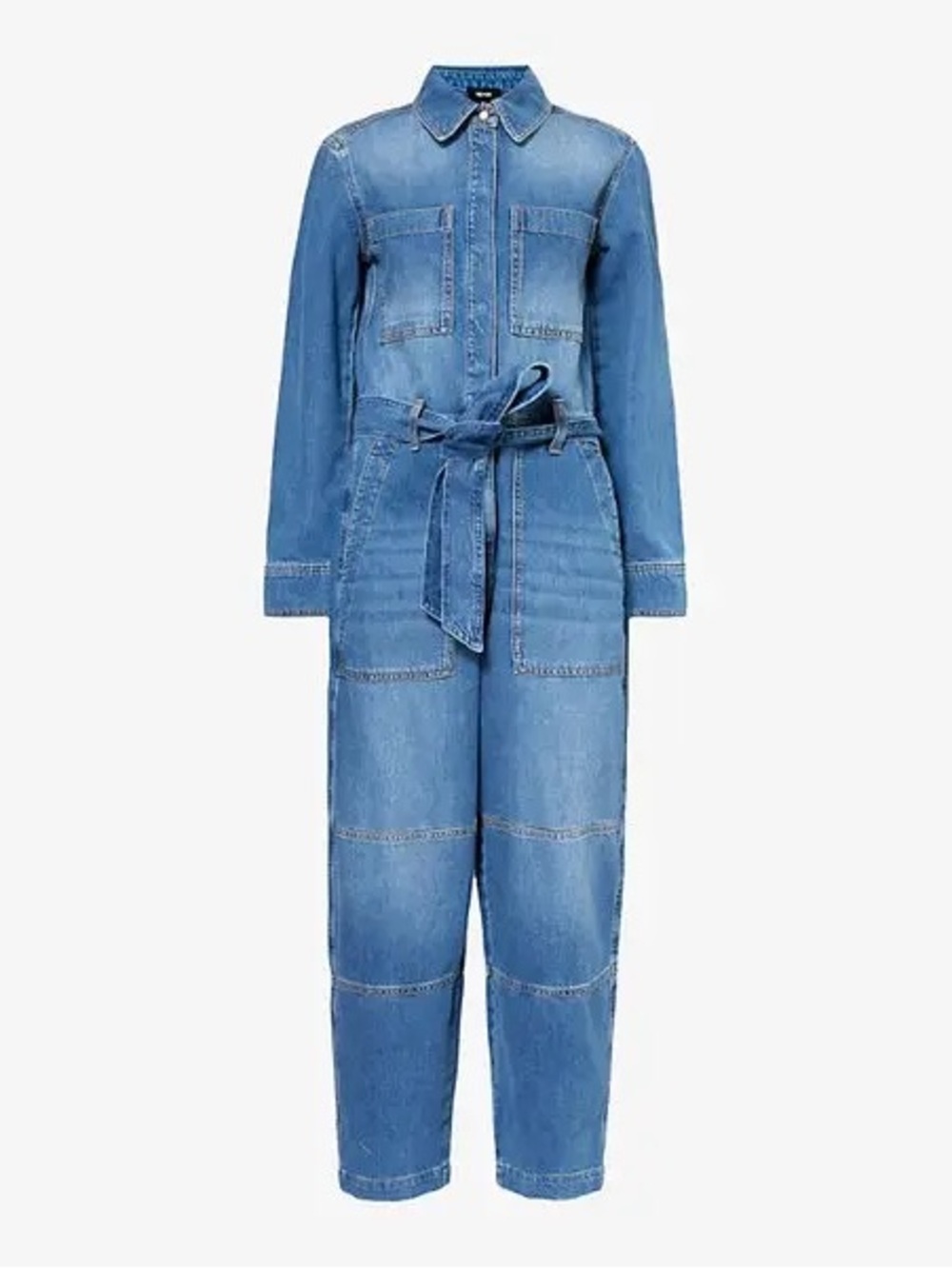 ME+EM Patch-pocket denim jumpsuit Denim Utility size US 6